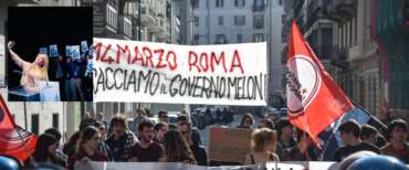 I soliti quattro disperati dei collettivi rossi contestano Meloni fuori dal teatro Parenti. Indovinate, chiedono le dimissioni…