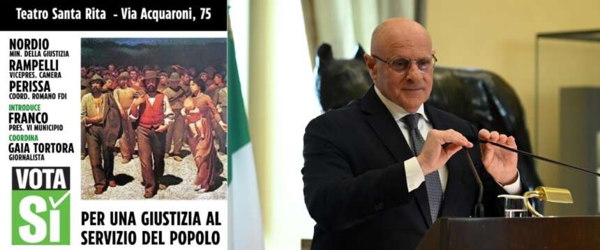 “Dal proletariato alla procura: il ‘Quarto Stato’ di Rampelli”: evento per il Sì con Nordio a Tor Bella Monaca (video)