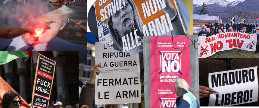 Poche idee ma confuse nel corteo “polpettone” della sinistra: no a Meloni, guerra, referendum e… Bonelli