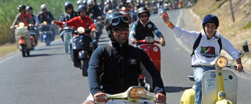 Un momento dei “Vespa world days” di qualche anno fa