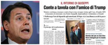 Indovina chi viene a pranzo da Conte? L’emissario di Trump. Centrodestra all’attacco: “Fa il doppio il gioco”