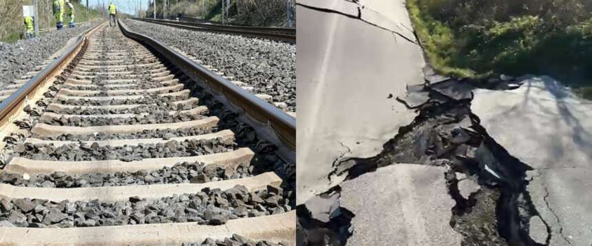 Frana in Molise, la premier in contatto con Salvini, Crosetto e Ciciliano. Treni fermi, binari deformati