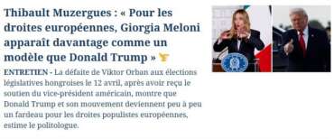 Per le destre europee il modello da seguire è Meloni, non Donald Trump: l’analisi de “Le Figaro”