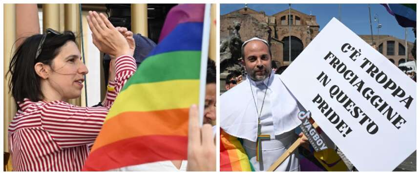 Schlein scende dal carro del Pride e fa la papalina: solidarietà a Leone in chiave anti-Trump