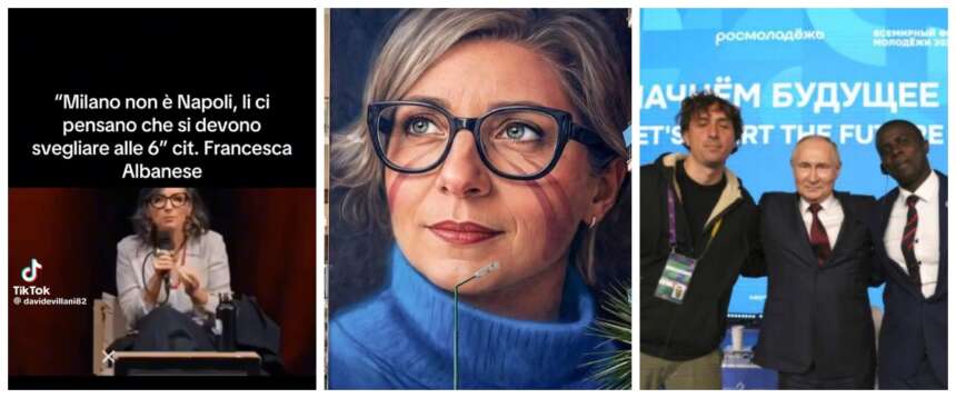 Ironizzò sui napoletani, ma a Napoli spunta il murales per la pro-Pal Albanese: è firmato dal “putiniano” Jorit