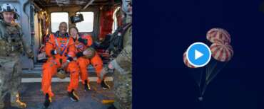 Gli astronauti di Artemis II; il momento dell’ammaraggio