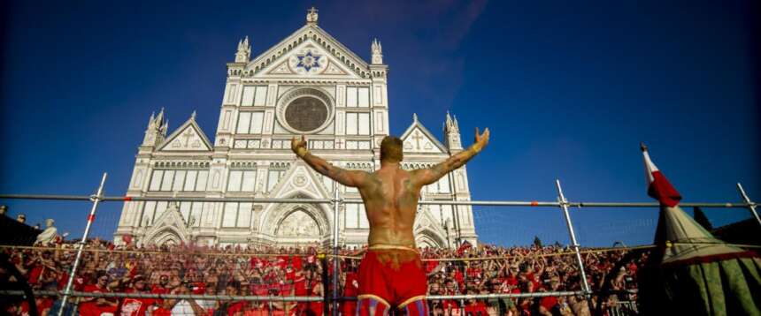 Una finale del calcio storico fiorentino