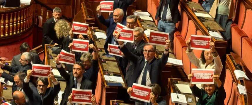 Dl sicurezza, il Senato dice sì. Crisi di nervi e sceneggiate delle opposizioni. FdI: la sinistra è contro l’Italia onesta (video)