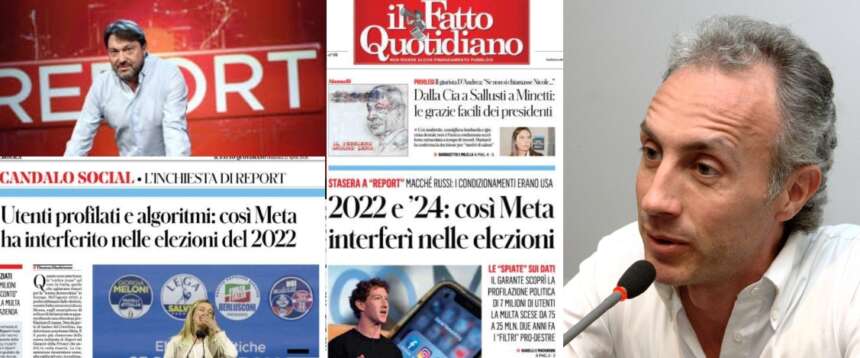 I deliri del duo Ranucci-Travaglio: “La vittoria della Meloni alle elezioni favorita dalle trame di Fb e Instagram”