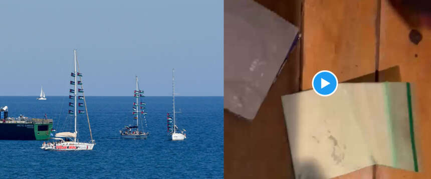 La Flotilla parte e si “schianta” subito sul blocco israeliano: droga e preservativi sulle barche (video)