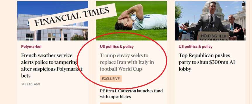 Italia ripescata ai Mondiali grazie all’esclusione dell’Iran? Il governo: “No, sarebbe assurdo e vergognoso”