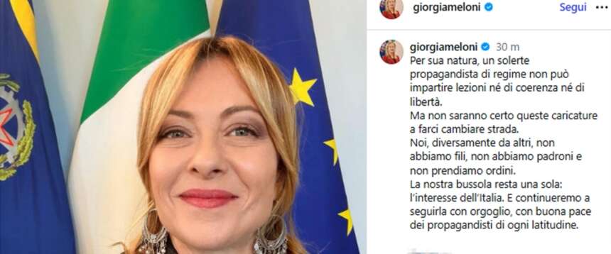 Giorgia Meloni su Instagram