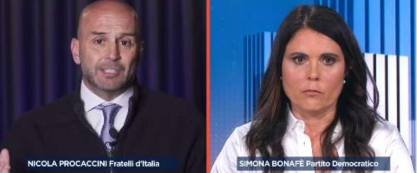 Procaccini travolge Bonafè: “E’ finita per voi compagni. Magyar è duro come Orbàn sull’immigrazione” (video)