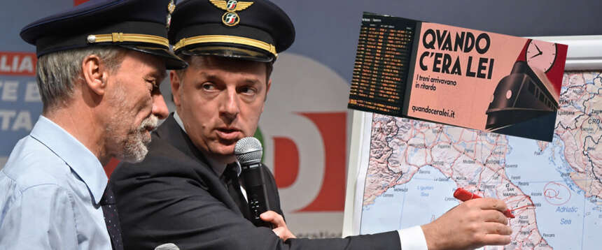 Quando c’era Lui (Renzi) i trasporti erano davvero allo sfascio: treni sempre in ritardo e 8 scioperi al mese
