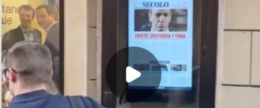 La prima pagina del Secolo virale in Spagna dopo il titolo su Sanchez (video)