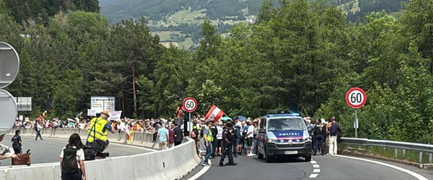 La manifestazione al Brennero
