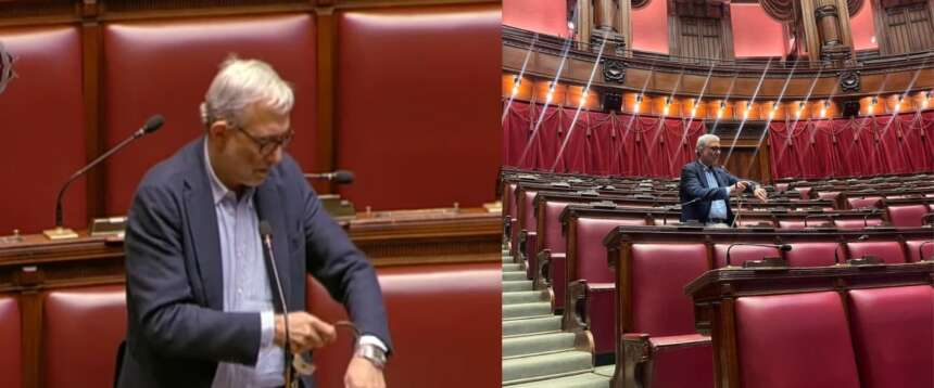 “Ringrazio Meloni”: finisce lo show di Giachetti in manette (comprate in un sexy shop) per protestare contro la Vigilanza Rai