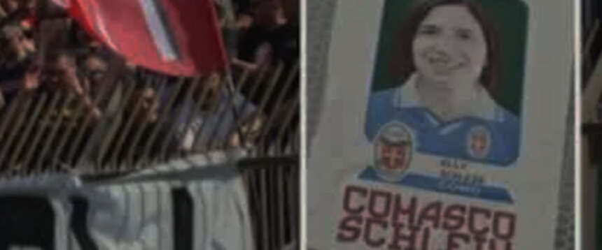 Striscione e cori contro Elly Schlein nello stadio di Monza. Lei denuncia un tifoso