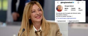 L’ascesa social di Giorgia Meloni: superati i 7 milioni di follower su Instagram. L’ultima spinta arriva da Evian