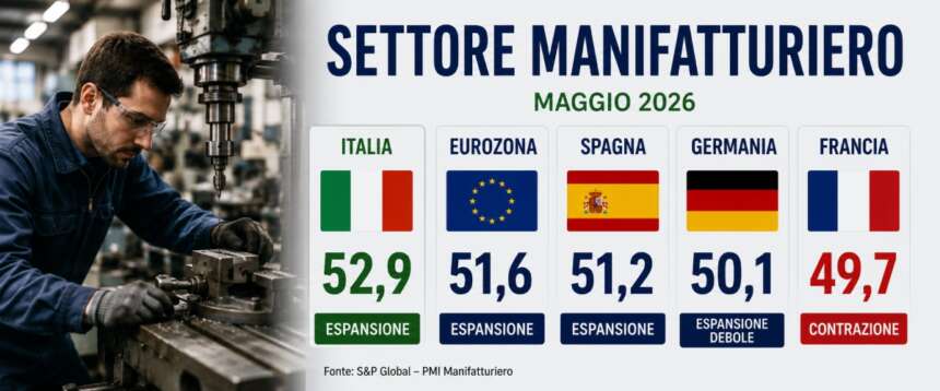 Manifattura, l’Italia corre più di Spagna, Francia e Germania: ai massimi da quattro anni