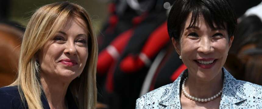 La premier Giorgia Meloni e la sua omologa giapponese Sanae Takaichi