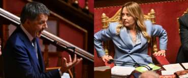 Lo show di Renzi in Senato, tra lady tax e balle sui vertici internazionali. Meloni: io ai francesi non je regalo niente, ma lei da premier…”