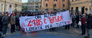 Una manifestazione per Cospito