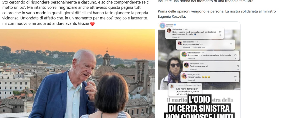 La Roccella rompe il silenzio dopo la tragedia e lo scempio degli insulti social. Il messaggio commovente: “Momento lacerante”