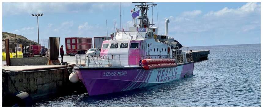 Pozzallo, sequestro amministrativo per la Louise Michel dopo il salvataggio di 6 migranti: è finanziata da Bansky