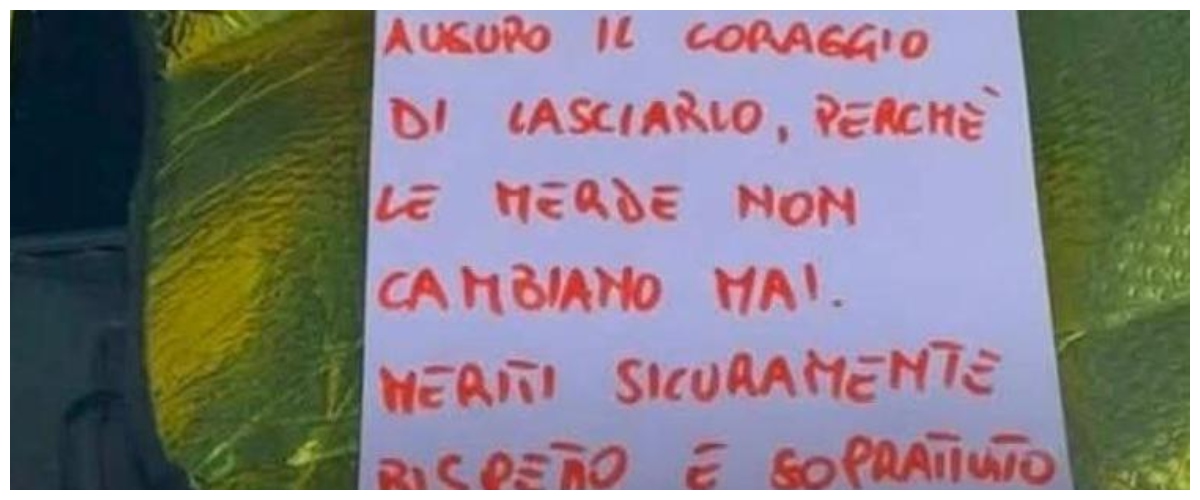 tuo marito urla lascialo il biglietto lasciato sul tergicristallo di una donna diventa virale sul web da Secoloditalia.it tuo marito urla lascialo il biglietto lasciato sul tergicristallo di una donna diventa virale sul web