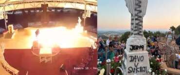 Vandali bruciano l’altare di San Giacomo e imbrattano le statue della Madonna a Medjugorje
