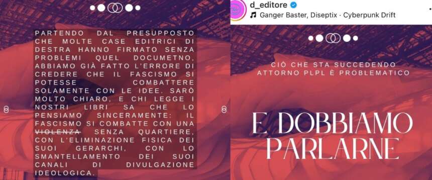“Eliminare i fascisti”: spunta l’inquietante nota della casa editrice “D” dopo lo scandalo del “patentino antifa”