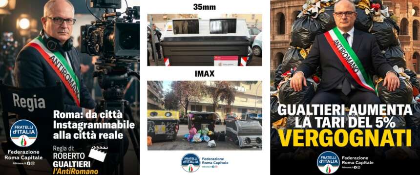 Capitale in ginocchio: dietro i selfie e gli spot di Gualtieri il nulla. FdI: Roma merita di più