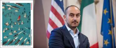 Il giornalista Mario De Pizzo, nel riquadro il suo saggio “Tempesta”