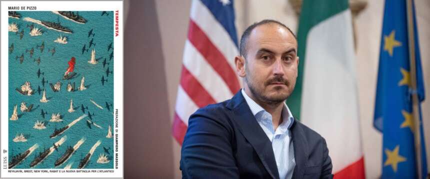 Il giornalista Mario De Pizzo, nel riquadro il suo saggio “Tempesta”