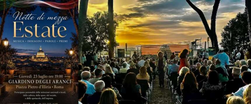 Al Giardino degli Aranci la 25esima edizione di “Notte di Mezza Estate”: con FdI musica, arte, impegno civico e politica