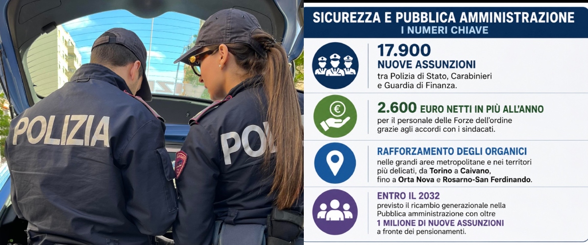 sicurezza in arrivo 17900 nuovi agenti aumenti da 2600 euro e piano del governo fino al 2032 da Secoloditalia.it sicurezza in arrivo 17900 nuovi agenti aumenti da 2600 euro e piano del governo fino al 2032