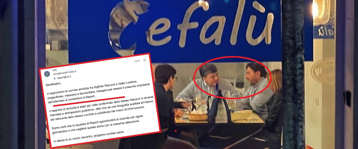 Ranucci, inciuci e spaghetti con telline da Lavitola. FdI sferza Report: “Indagate su quell’amicizia…”