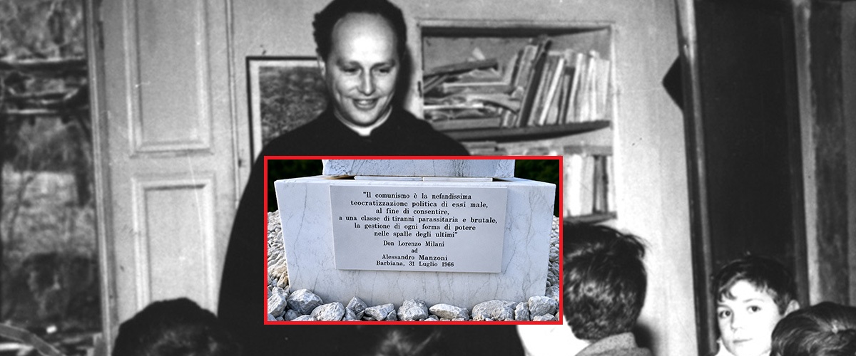il comunismo 232 il male ma dalla statua di don milani scompare la frase che non piace alla sinistra da Secoloditalia.it il comunismo 232 il male ma dalla statua di don milani scompare la frase che non piace alla sinistra