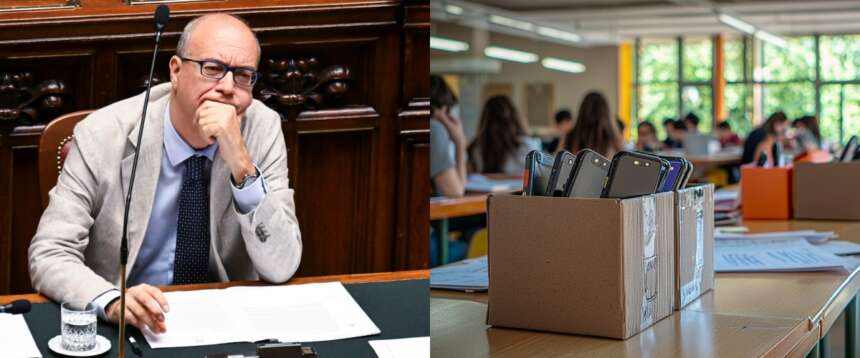 No ai cellulari in classe, Valditara: “Gli studenti sono a favore, si stanno disintossicando”. A settembre corsi per i prof