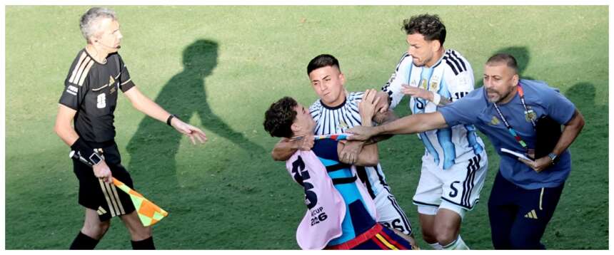 Stangata dalla Fifa all’Argentina per la finale finita in rissa: 10 giornate a Paredes, 7 al neo-romanista Molina