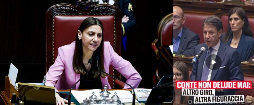 «Dov’è Meloni?», Conte tragicomico: attacca sui banchi vuoti del governo, ma la Ascani lo corregge: “Non è previsto dal regolamento” (video)