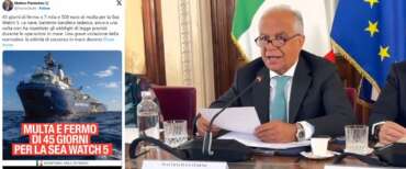 Migranti, Piantedosi commina le sanzioni alla sea Watch 5 che recalcitra