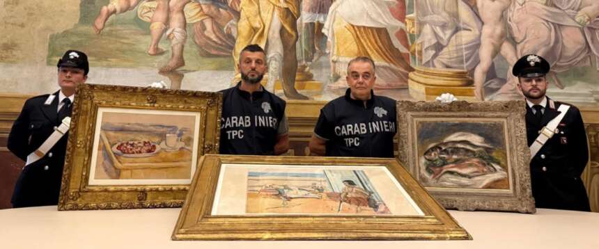 Ritrovati tre quadri rubati di Matisse, Renoir e Cezanne a Parma. Il grazie di Giuli ai carabinieri: operazione di grande rilievo