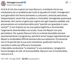 Il post di Selvaggia Lucarelli