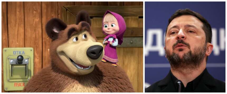 Masha e Orso nel mirino di Zelensky: «Propaganda russa per i bambini»