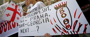 Una manifestazione del 2008 contro l’aggressione russa alla Georgia