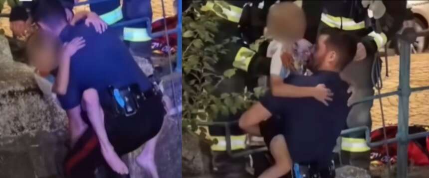 Bimbi intrappolati nel fiume salvati in extremis da carabinieri e vigili del fuoco. Meloni: «Grazie ai nostri uomini in divisa» (video)