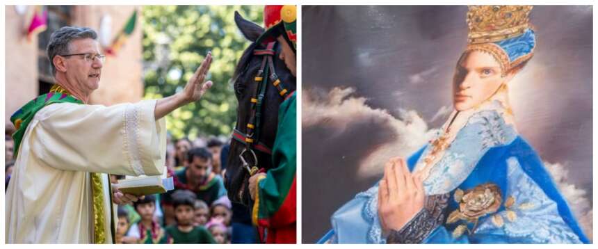 Quella Madonna sembra un maschio: al Palio di Siena infuria la polemica del Drappellone