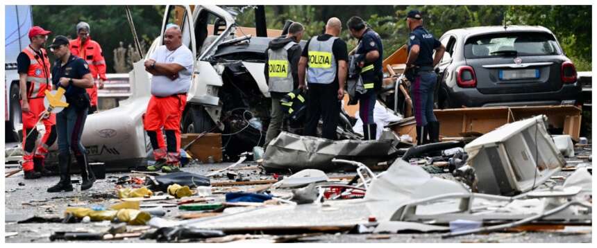 Strage stradale sulla Rieti-Terni: 6 morti e 30 feriti nello scontro frontale tra pullman e camper